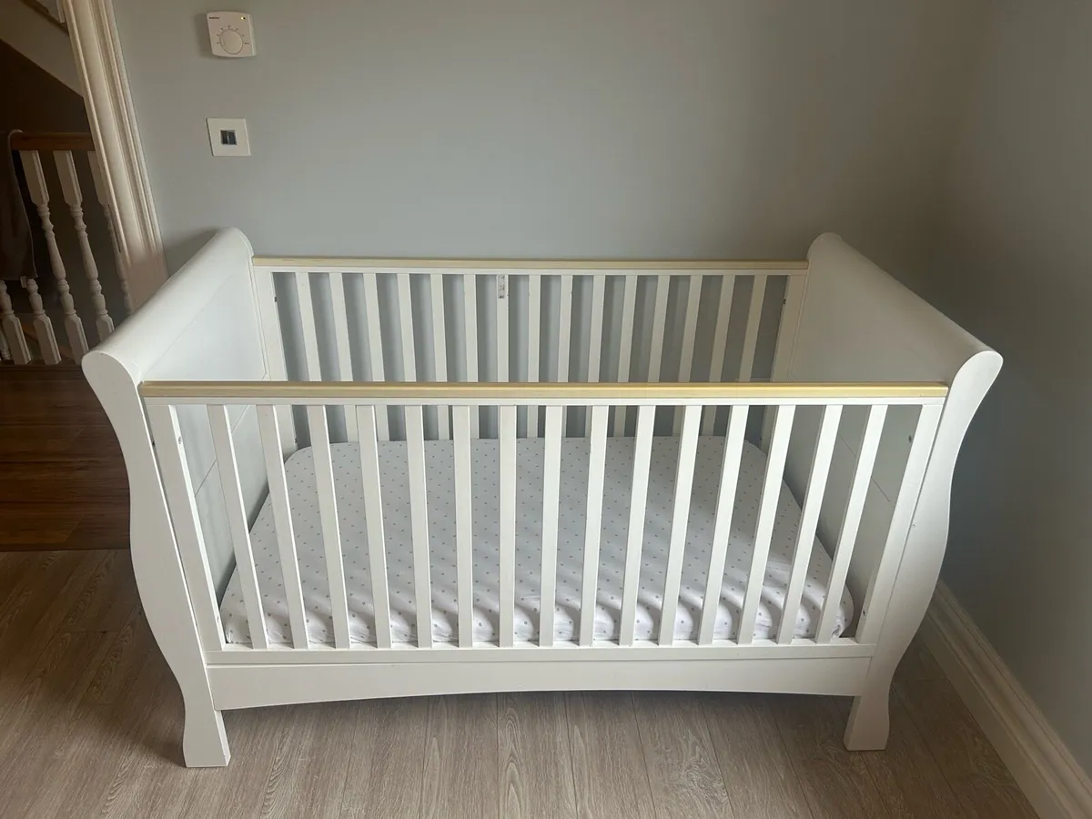 Sleigh Cotbed white - Image 1