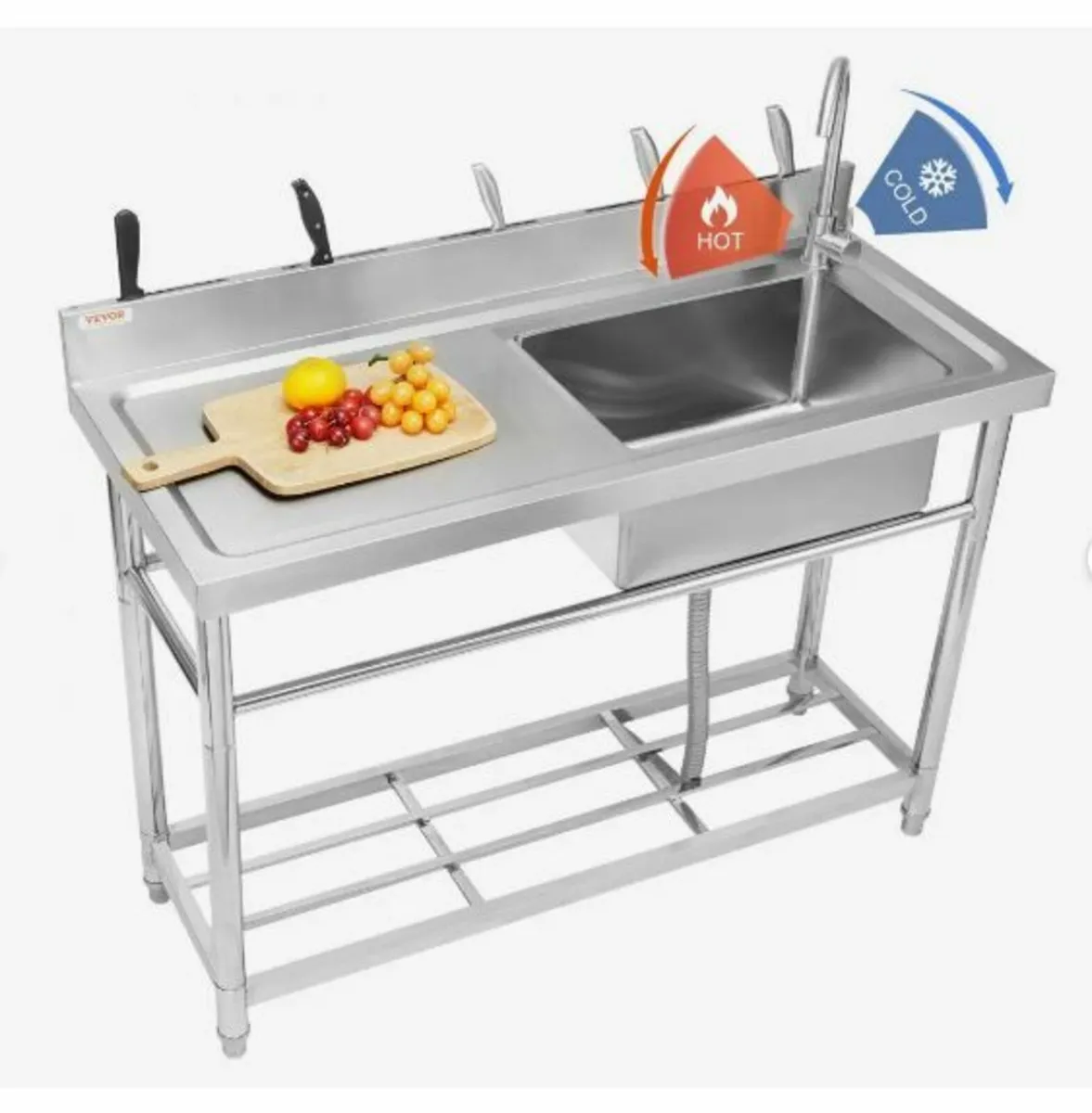 Stainless Steel Utility Sink, Free Standing - Image 1