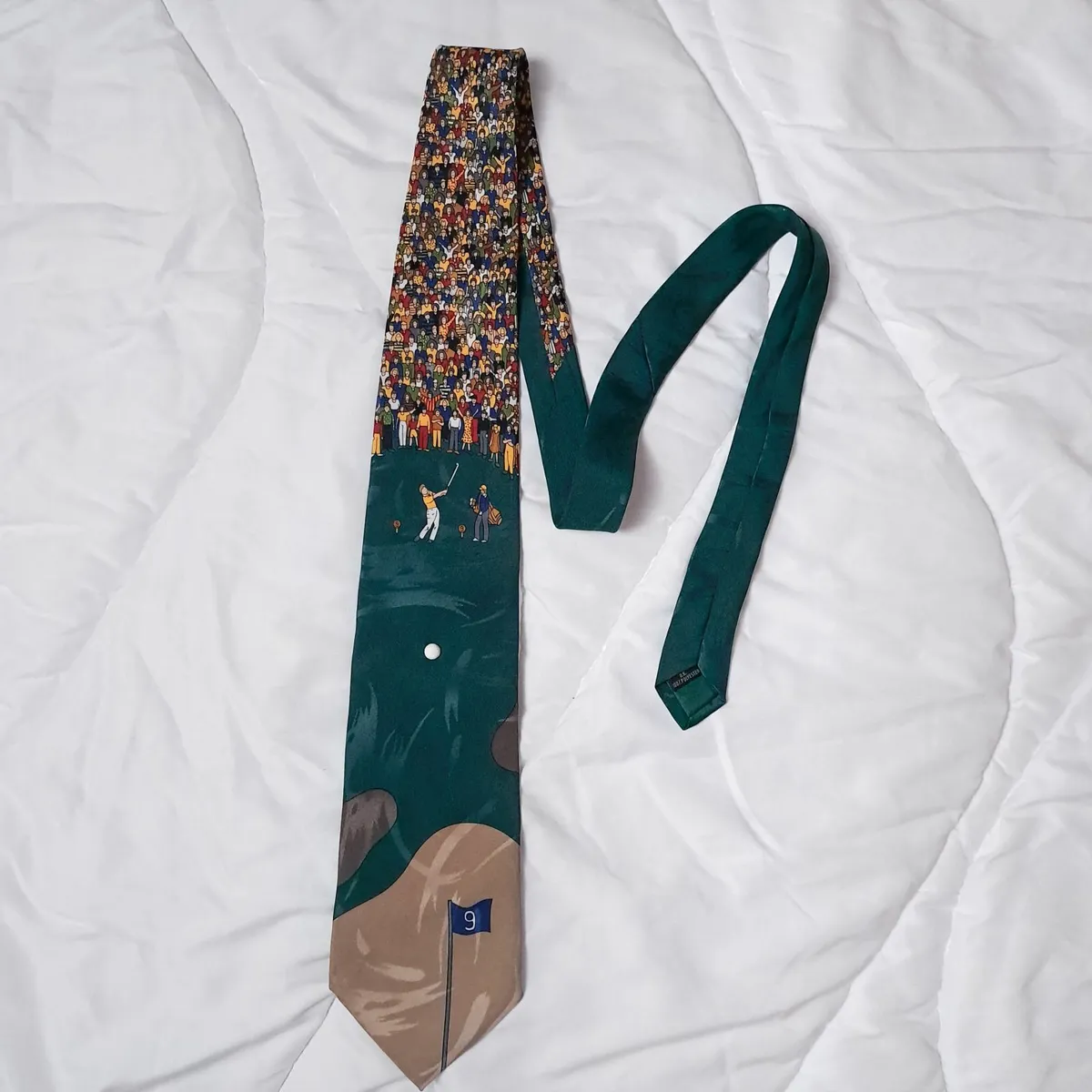 Vicky Davis Green Golf Novelty Tie - Image 1