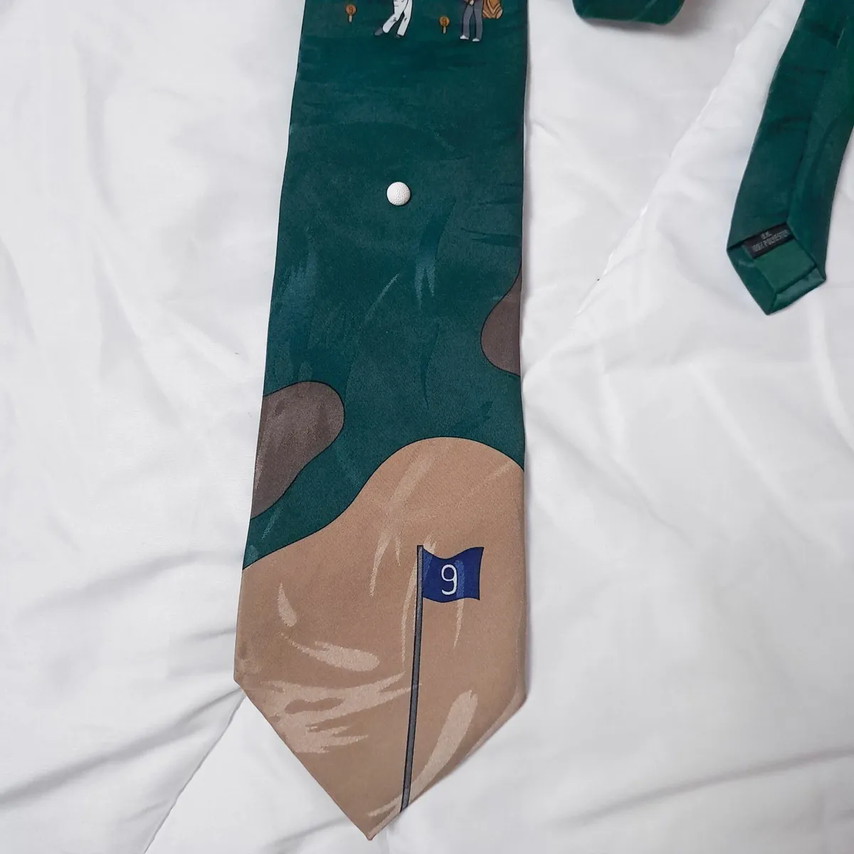 Vicky Davis Green Golf Novelty Tie - Image 2