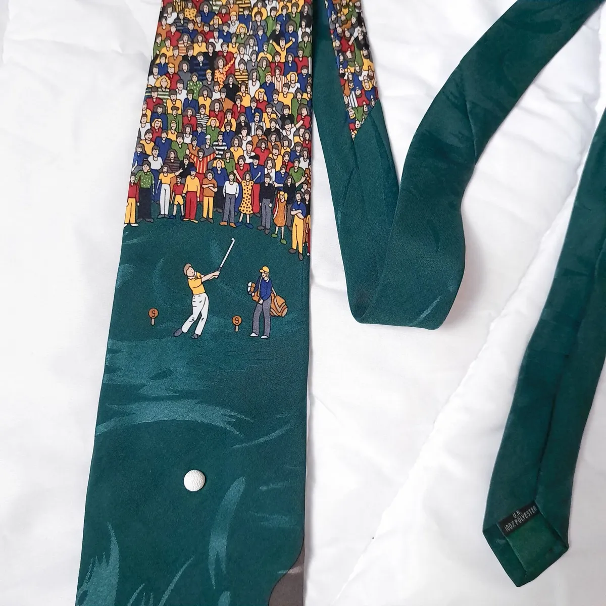 Vicky Davis Green Golf Novelty Tie - Image 3