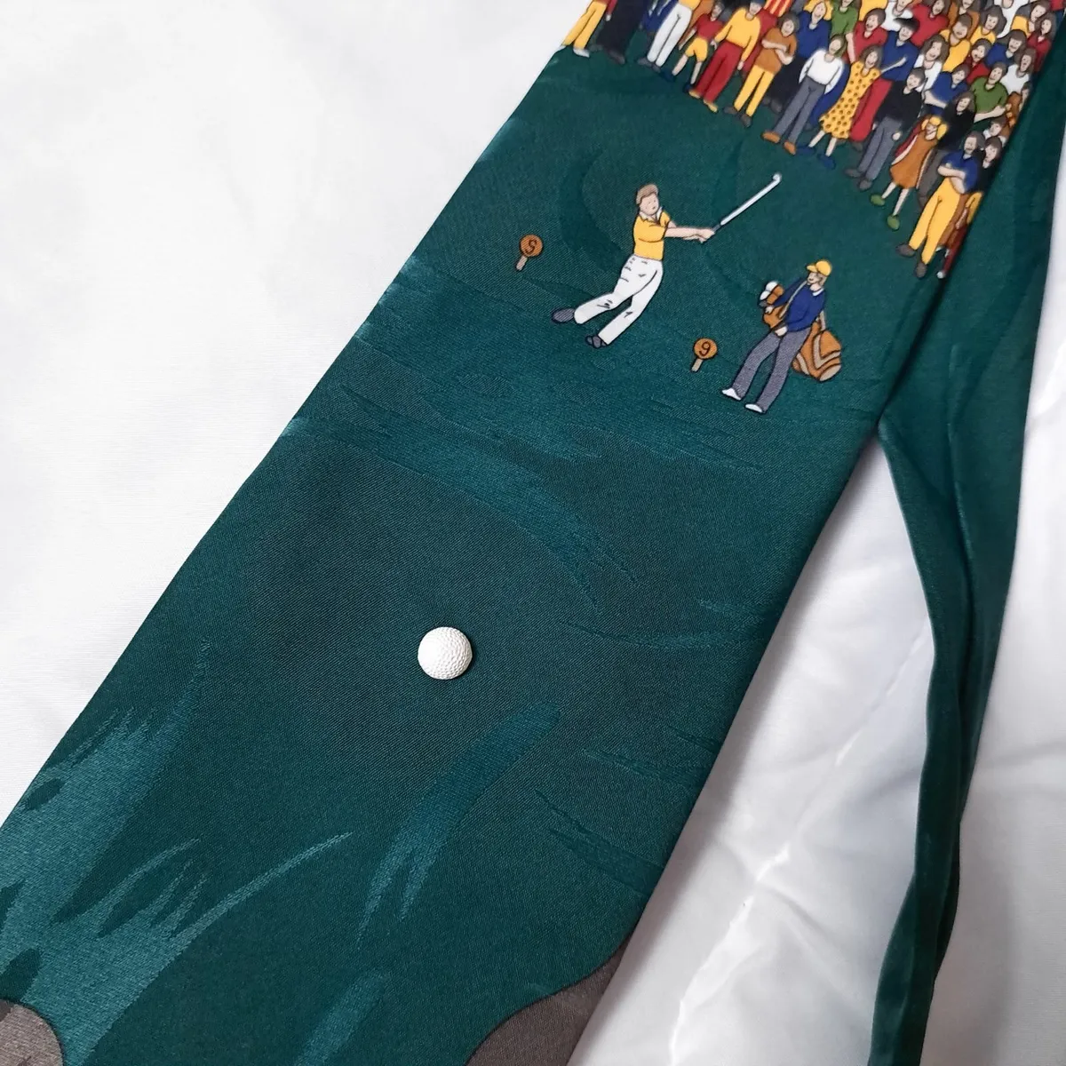 Vicky Davis Green Golf Novelty Tie - Image 4