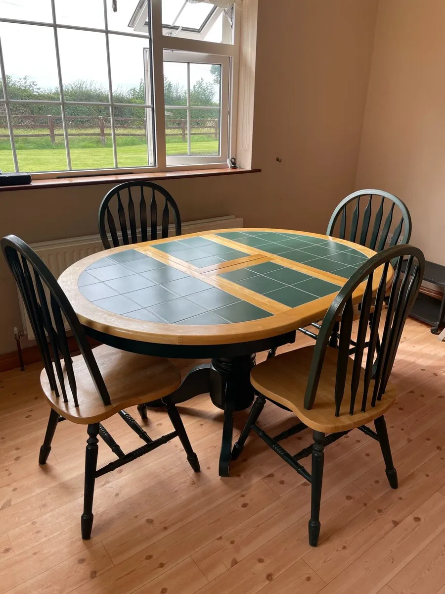 Extendable Dining Table and Chairs - Image 1