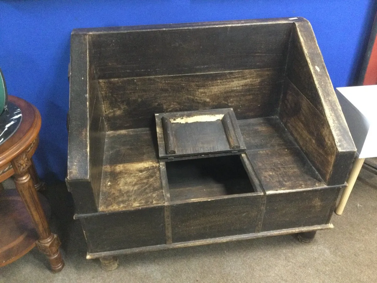 Vintage pine settle - Image 2