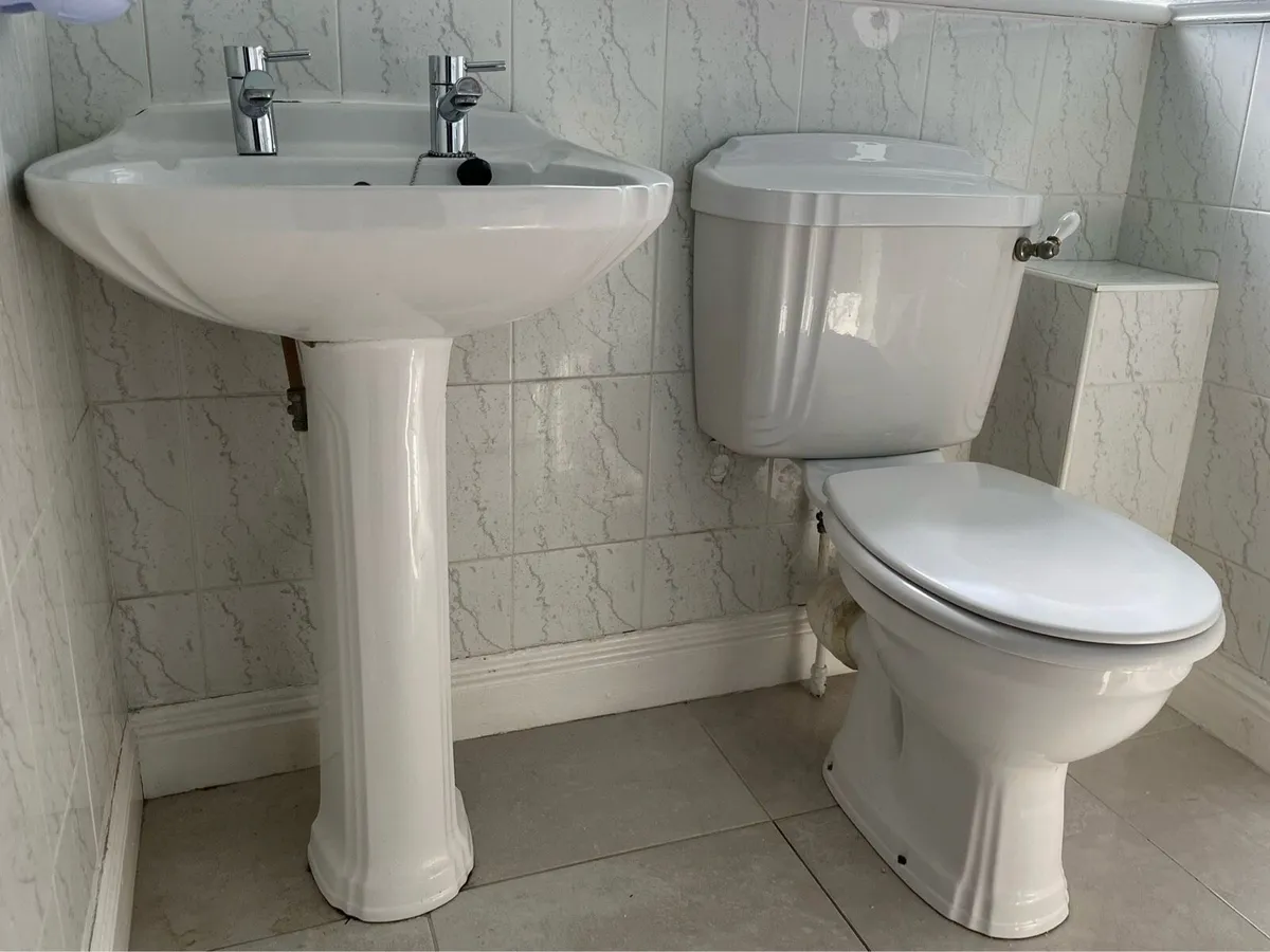 Like New Toilet, Washbasin Set - Image 1