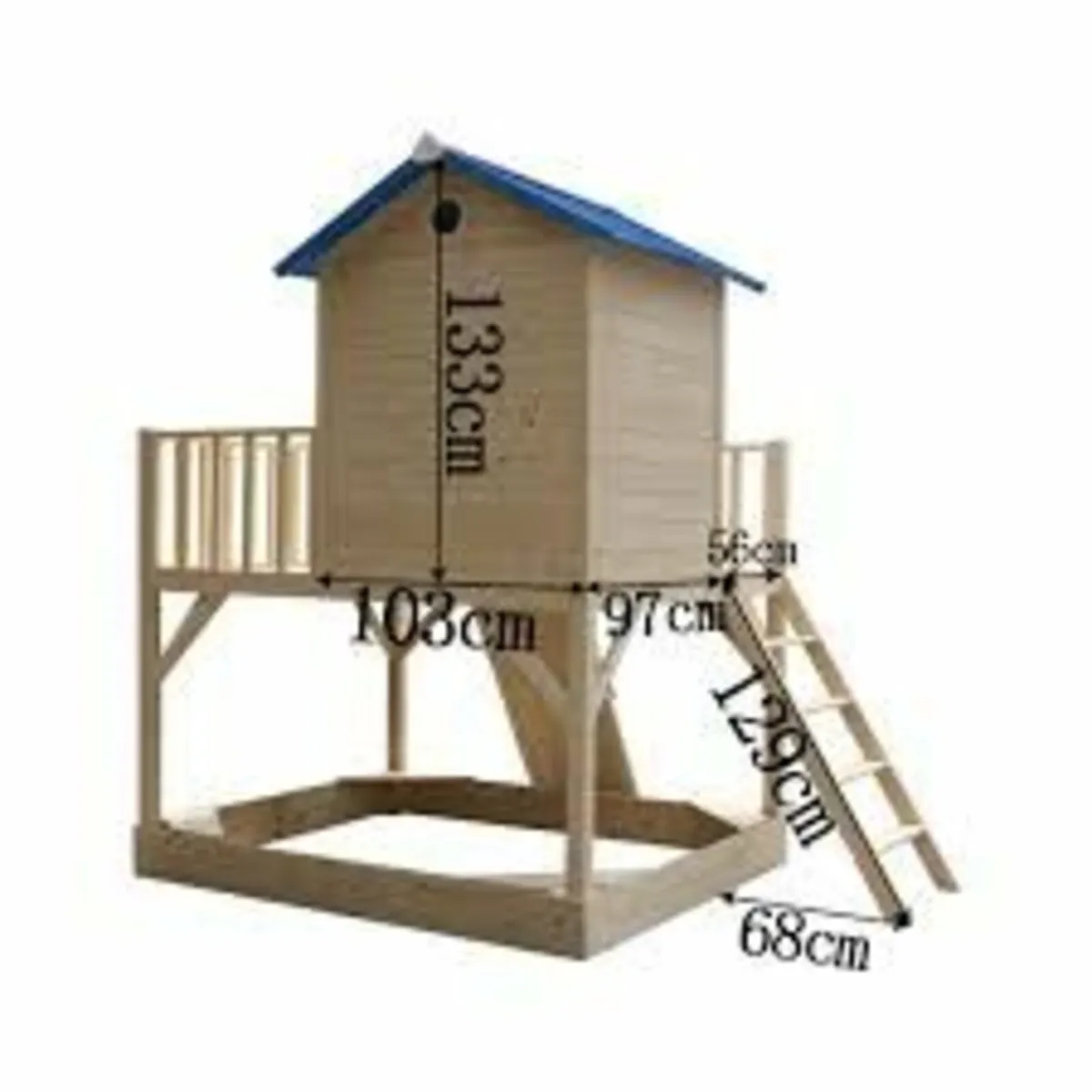 Outdoor Timber playhouse with Slide-Free Delivery - Image 2