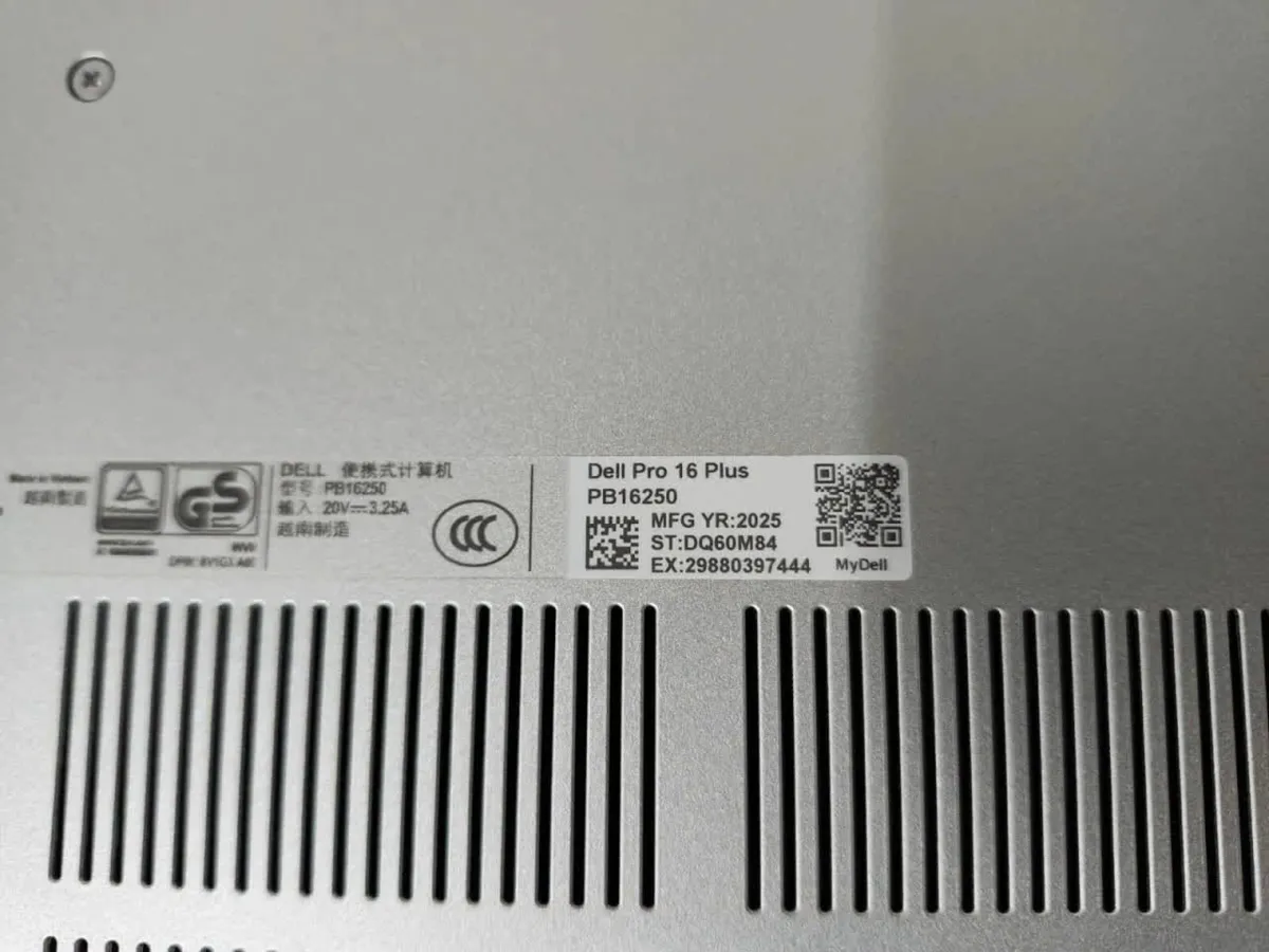 Dell Pro 16 Plus PB16250 Silver 4.9GHz Ultra5 CPU - Image 4