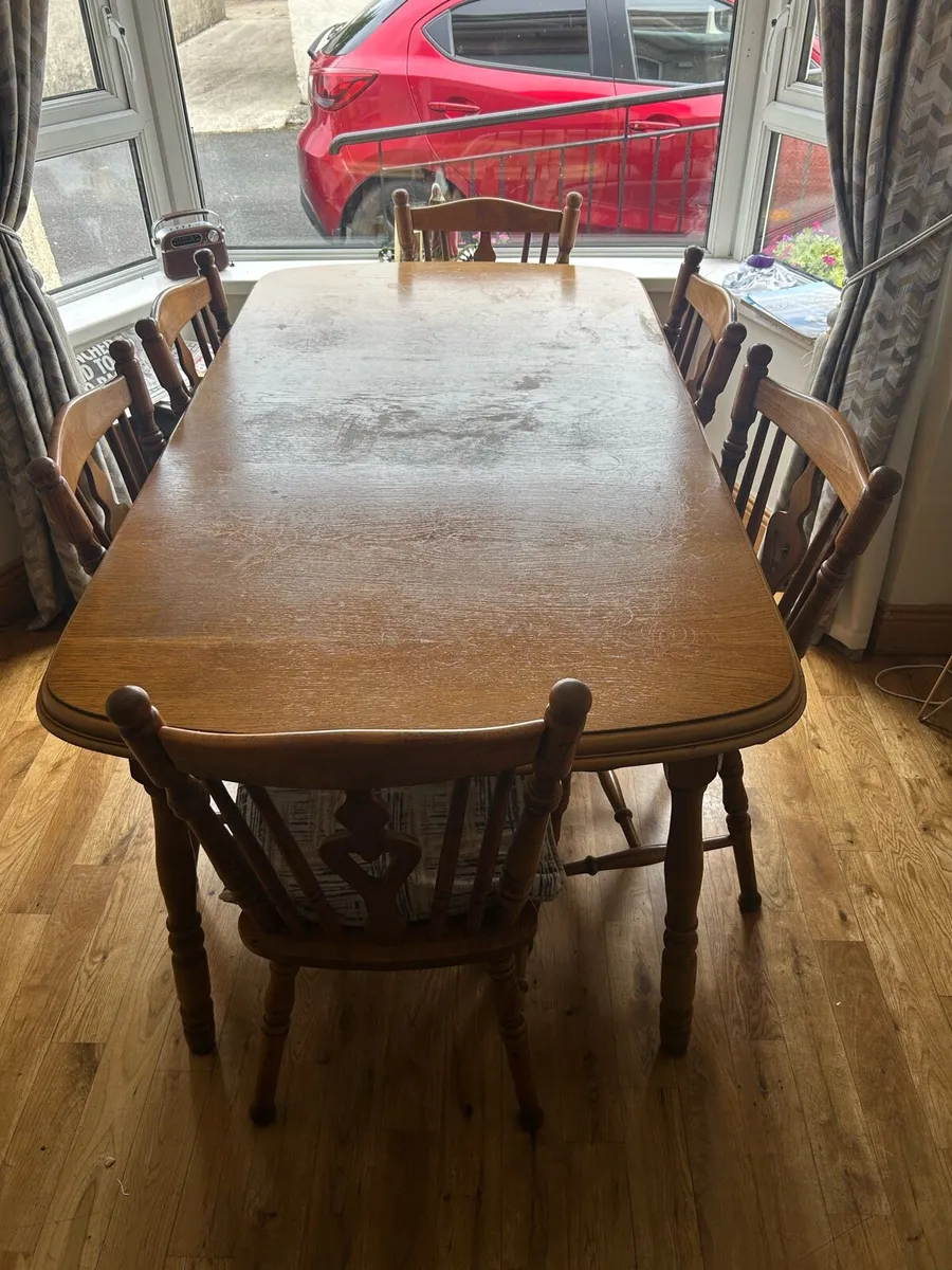 Mahogany table & 6 chairs