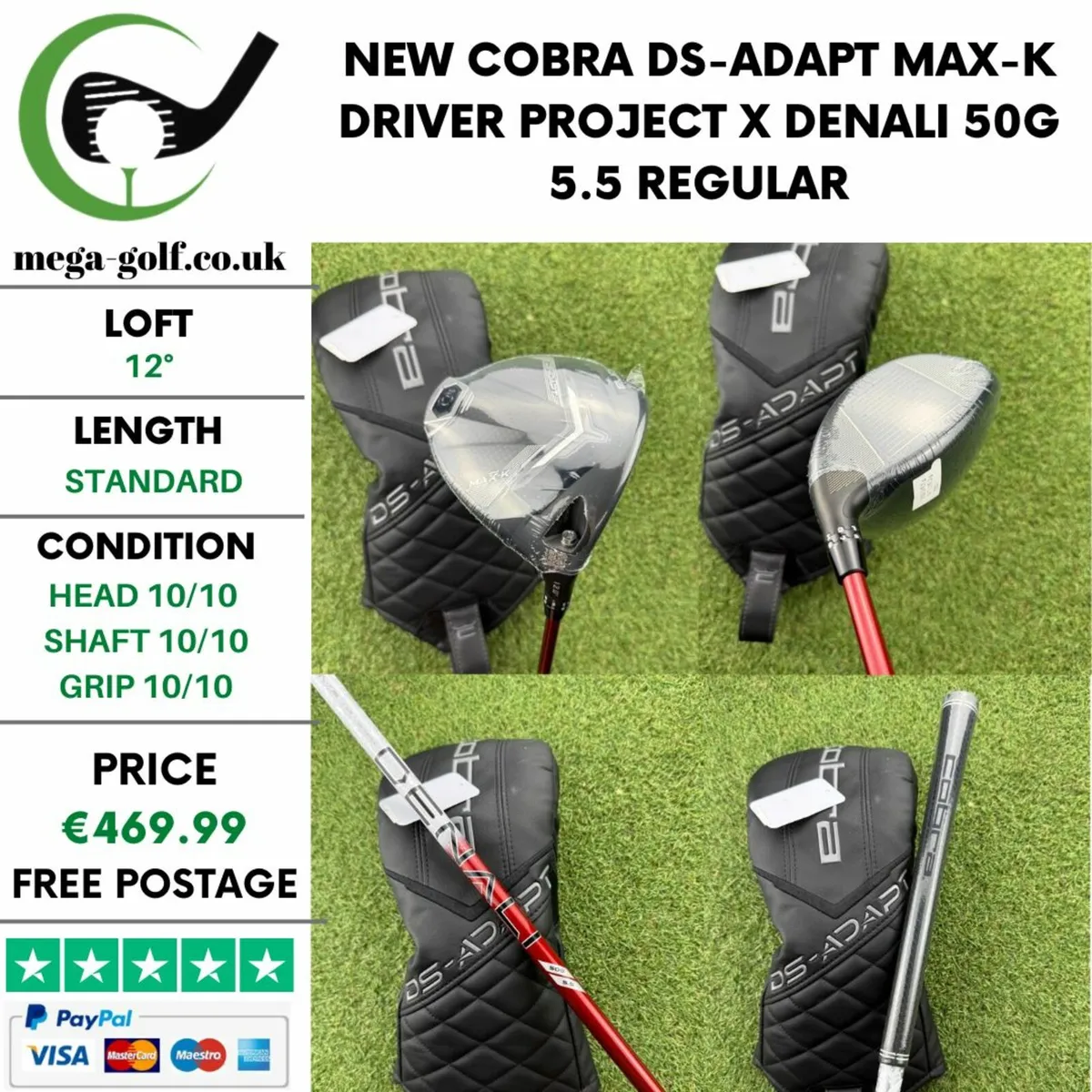 NEW COBRA DS-ADAPT MAX-K DRIVER / 12° / REGULAR - Image 1
