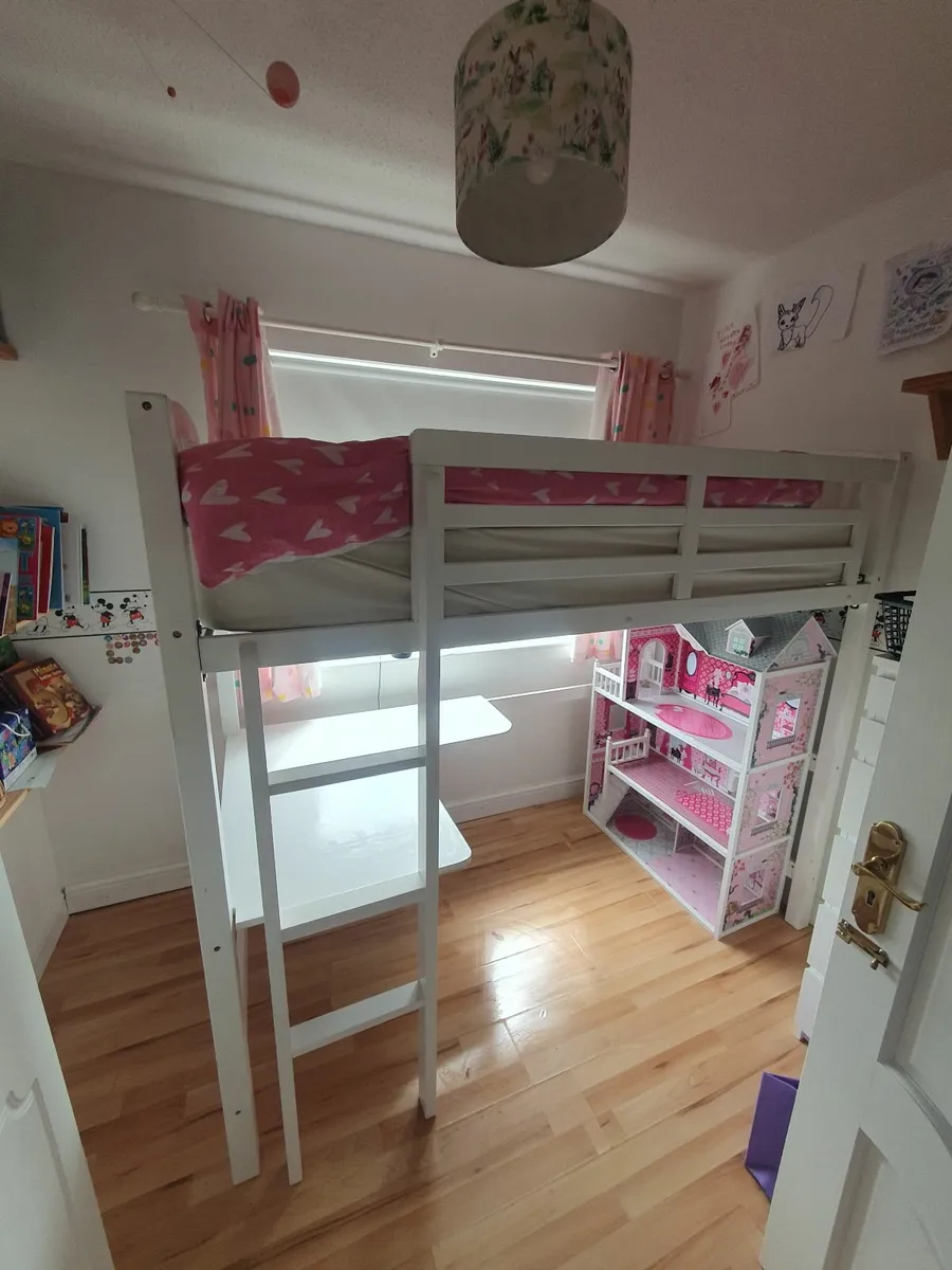 Bunk bed with desk
