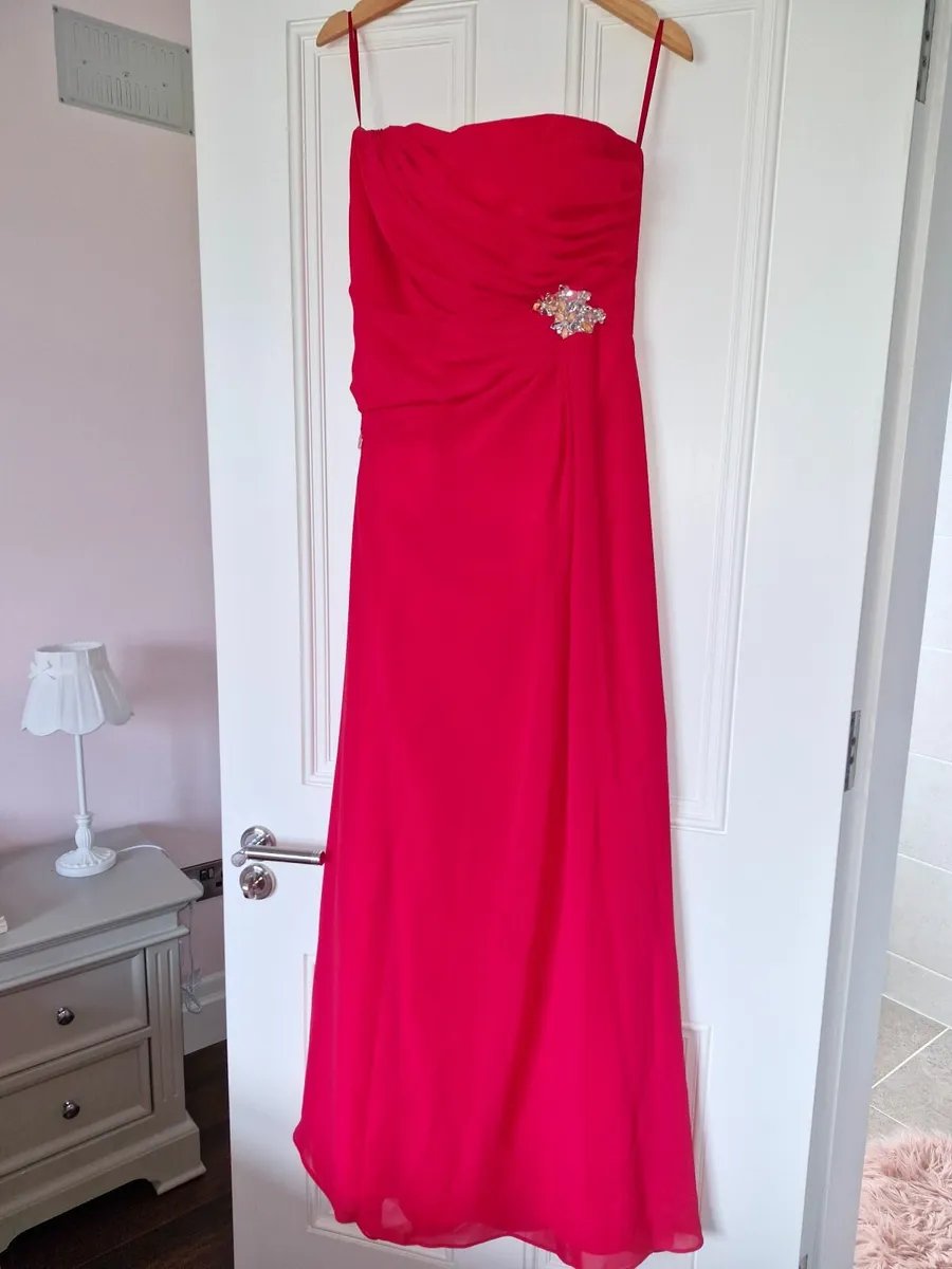 Matching bridesmaid and flowergirl dress - Coral - Image 2
