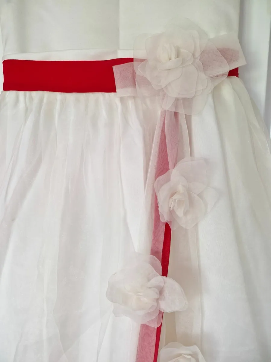 Matching bridesmaid and flowergirl dress - Coral - Image 4