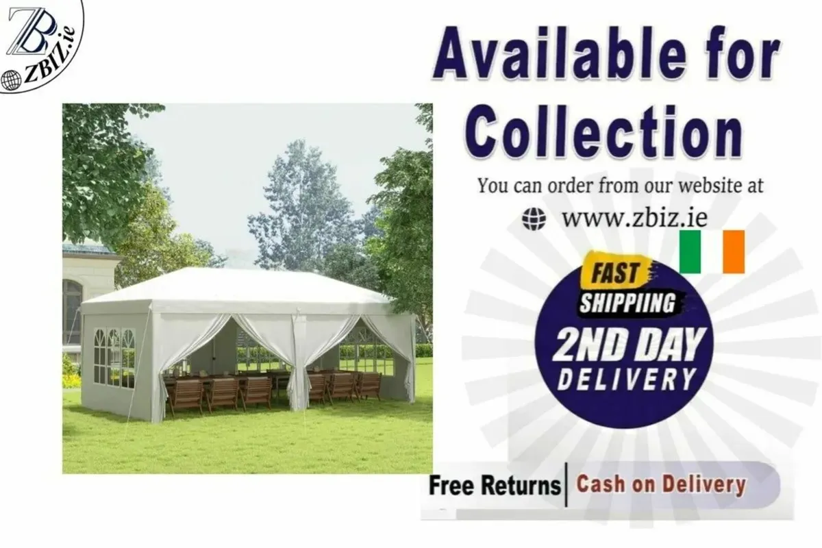 Pop-Up Gazebo 3 m x 6 m with Sides & Windows - Image 1