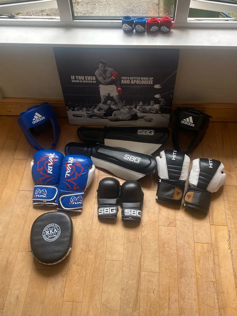 Boxing spin bar Free-standing boxing bag w/ gloves - Image 3