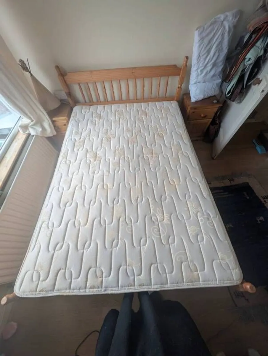 Double bed and mattress - Image 2