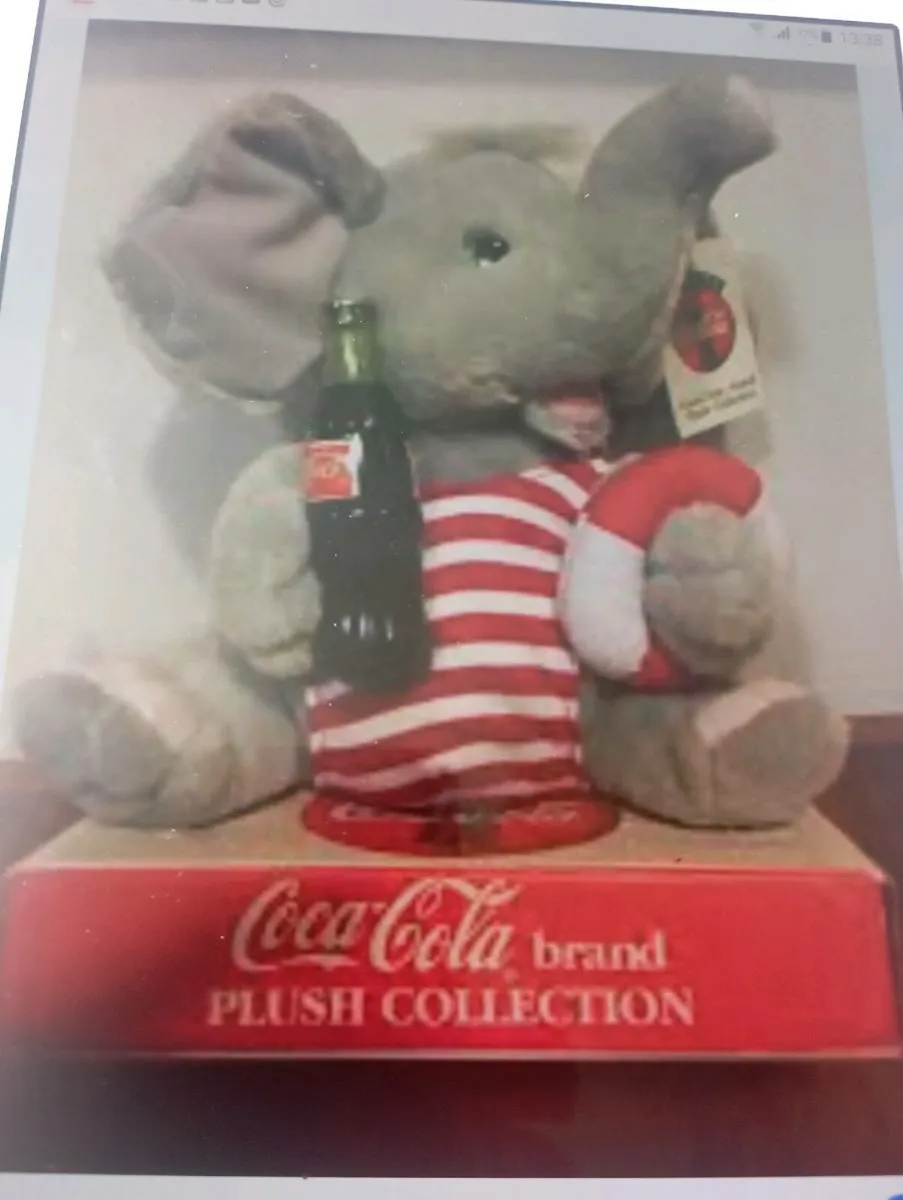 VINTAGE 1970s STUFFED ELEPHANT - Image 1