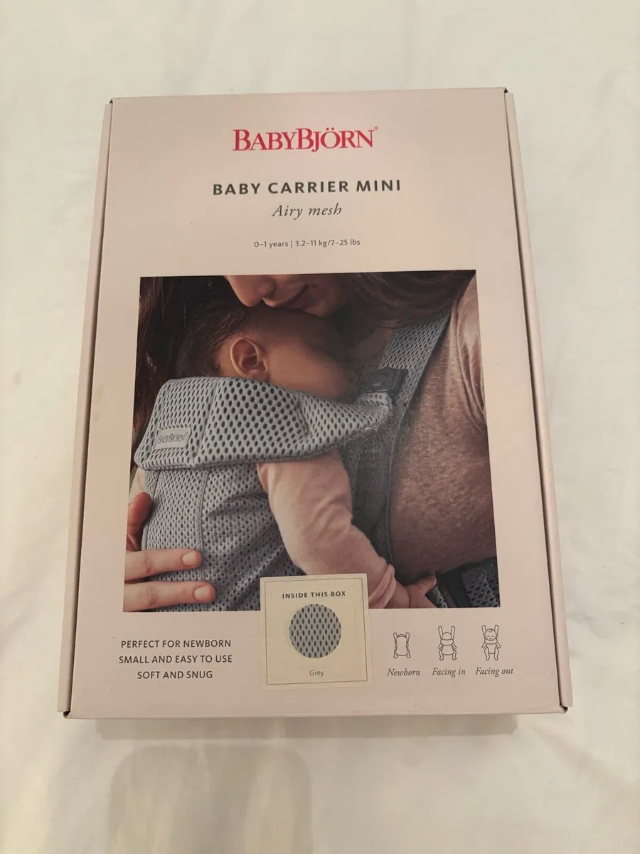 Baby Bjorn Baby Mini Carrier Airy Mesh Grey - Image 1
