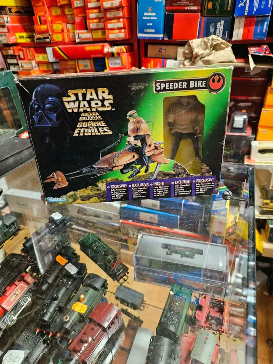 Star Wars POTF2 Luke Skywalker & Speeder Bike - Image 1
