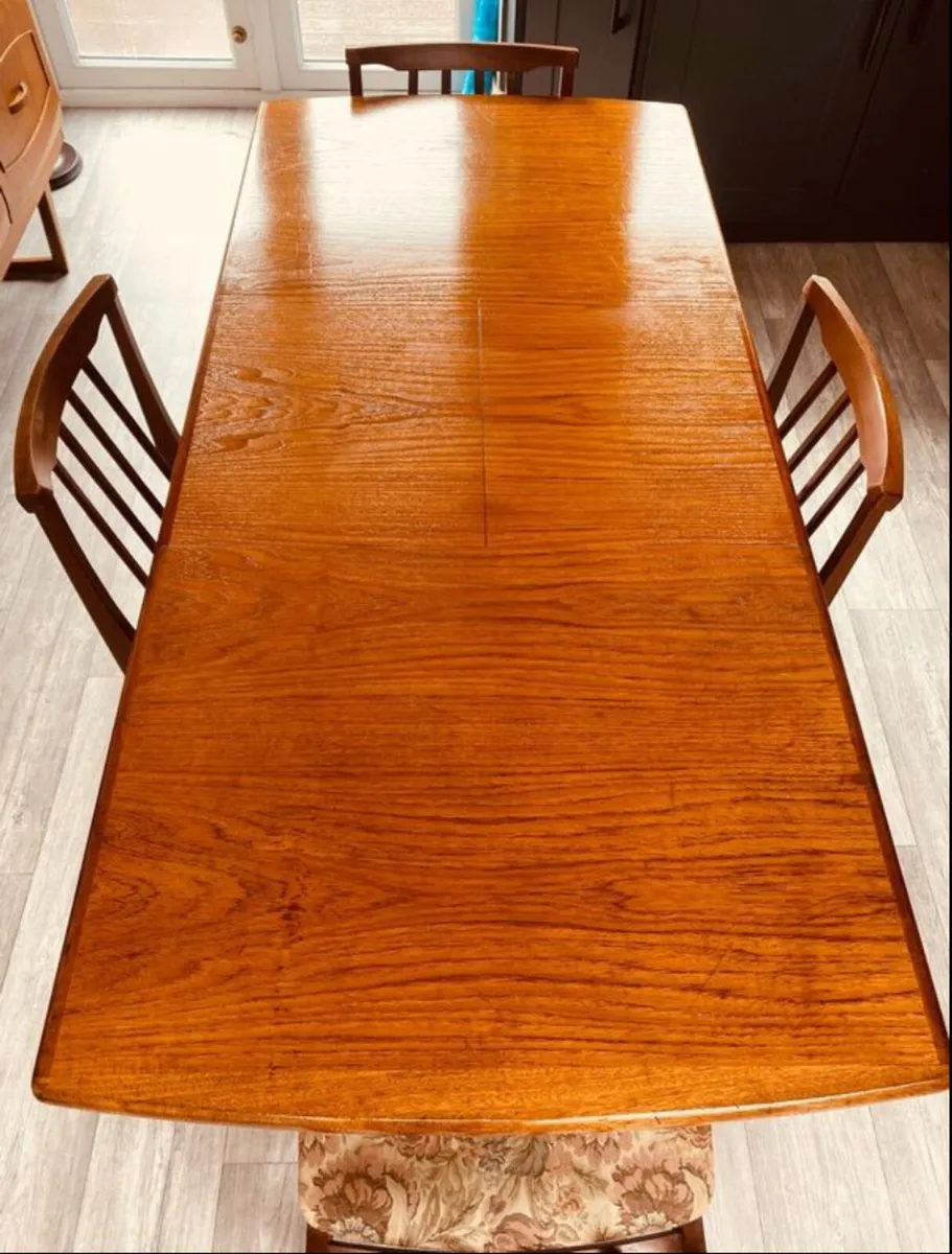 Mid Century Extendable Dining Table - Image 2