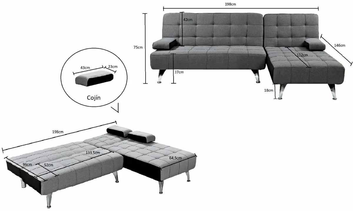 Sofa Bed | Corner Sofa | L Shape Sofa Bed - Image 2