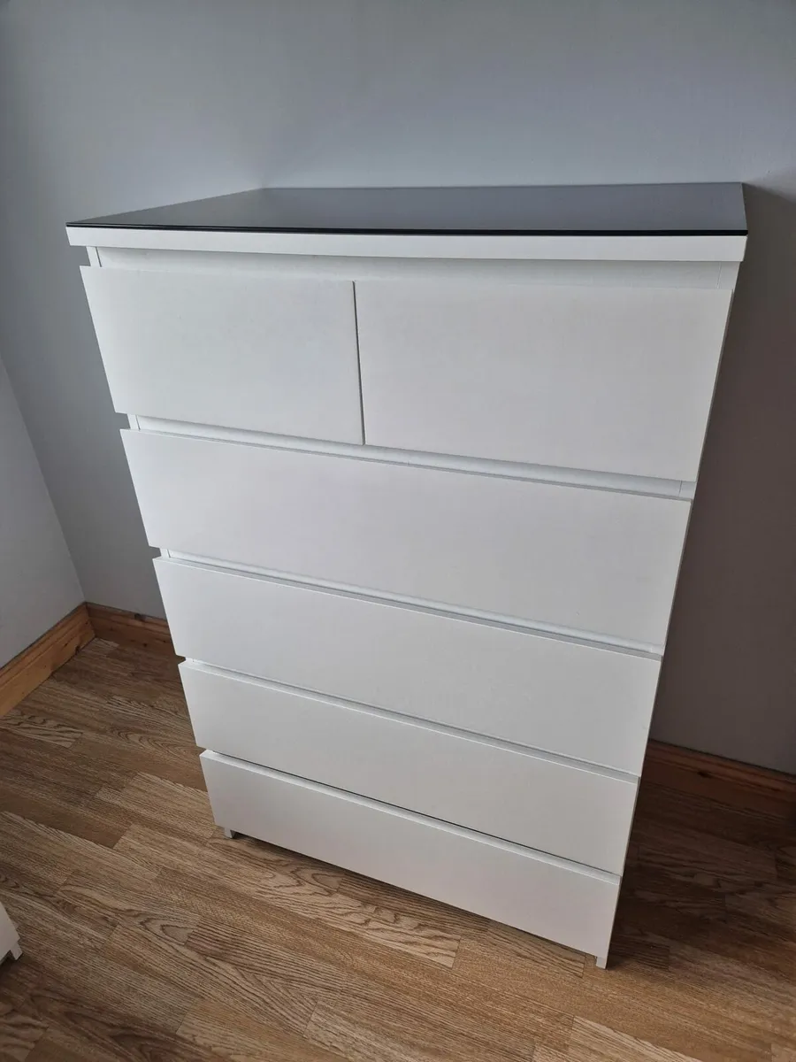 Ikea Chest of drawers with Glass Top - Image 1