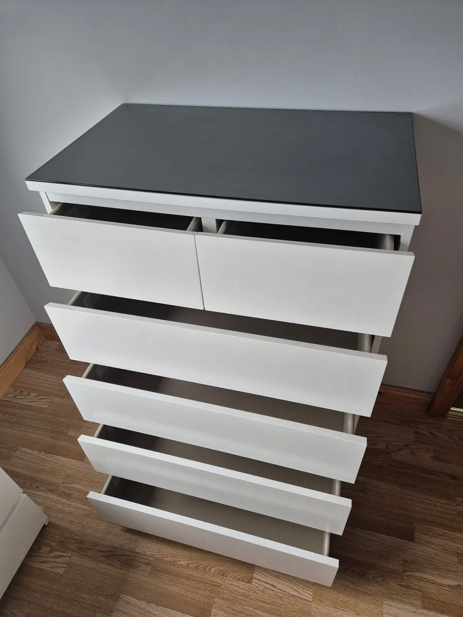 Ikea Chest of drawers with Glass Top - Image 2