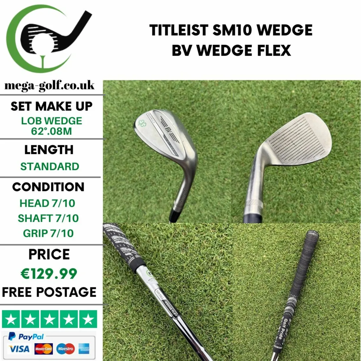 TITLEIST SM10 WEDGE LW 62°.08M / BV WEDGE FLEX - Image 1