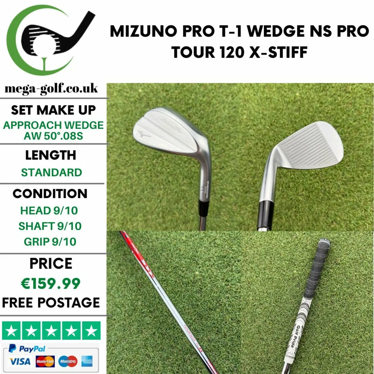 MIZUNO PRO T-1 WEDGE AW 50°.08S / X-STIFF - Image 1
