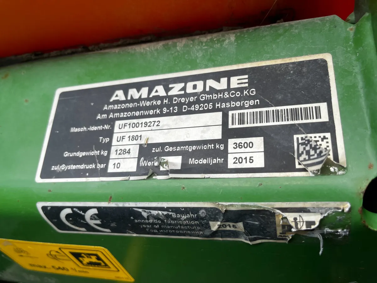 2015 Amazone UF1801 - 24m Booms - Image 4