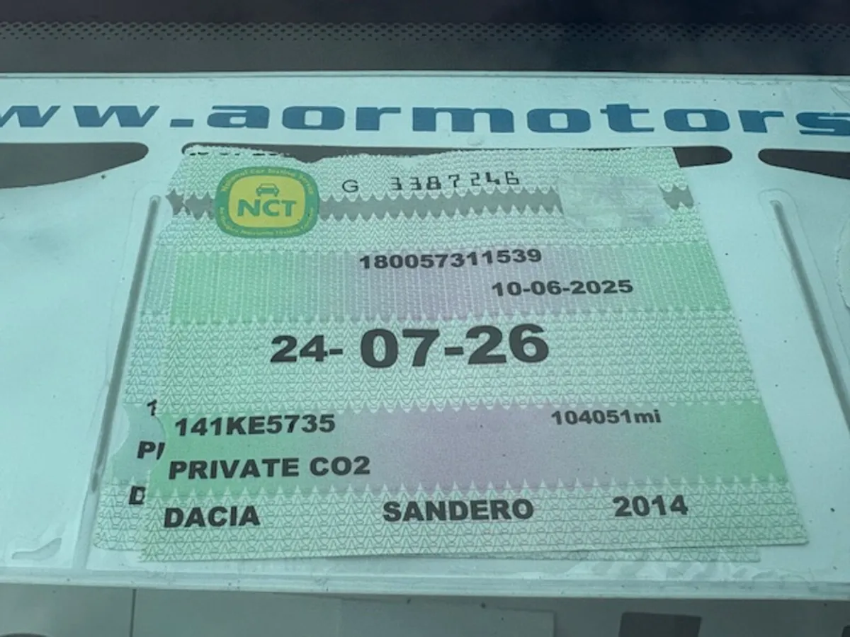 Dacia Sandero 2014 NCT 2026 - Image 2