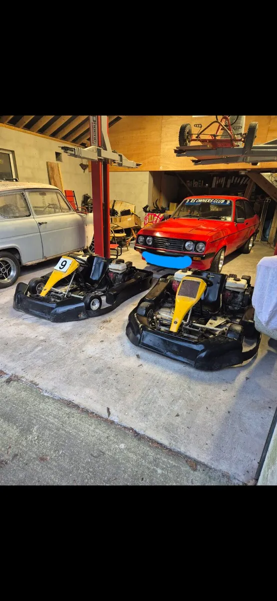 Two honda twin engine go carts - Image 3