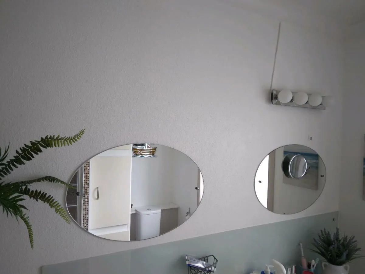3 Oval Bathroom Mirrors. - Image 1