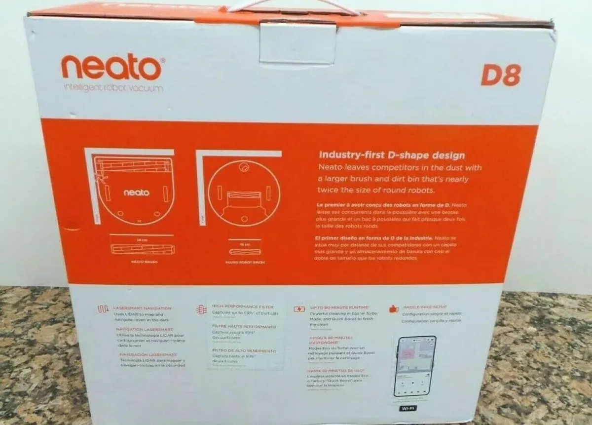 Neato D8 Intelligent Robot Vacuum Black - Image 4