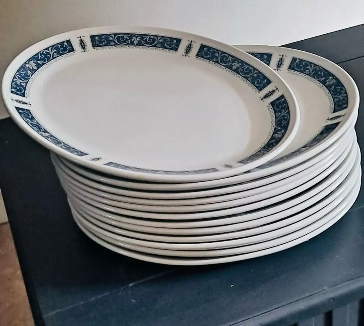 Royal Doulton Steelite 'Blue Marina' Oval Plates - Image 1