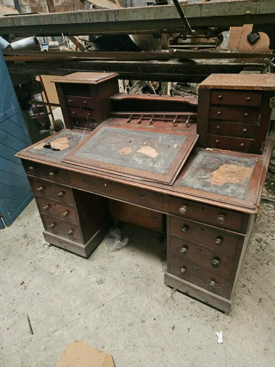 Vintage Antique Doctors Desk - Image 1