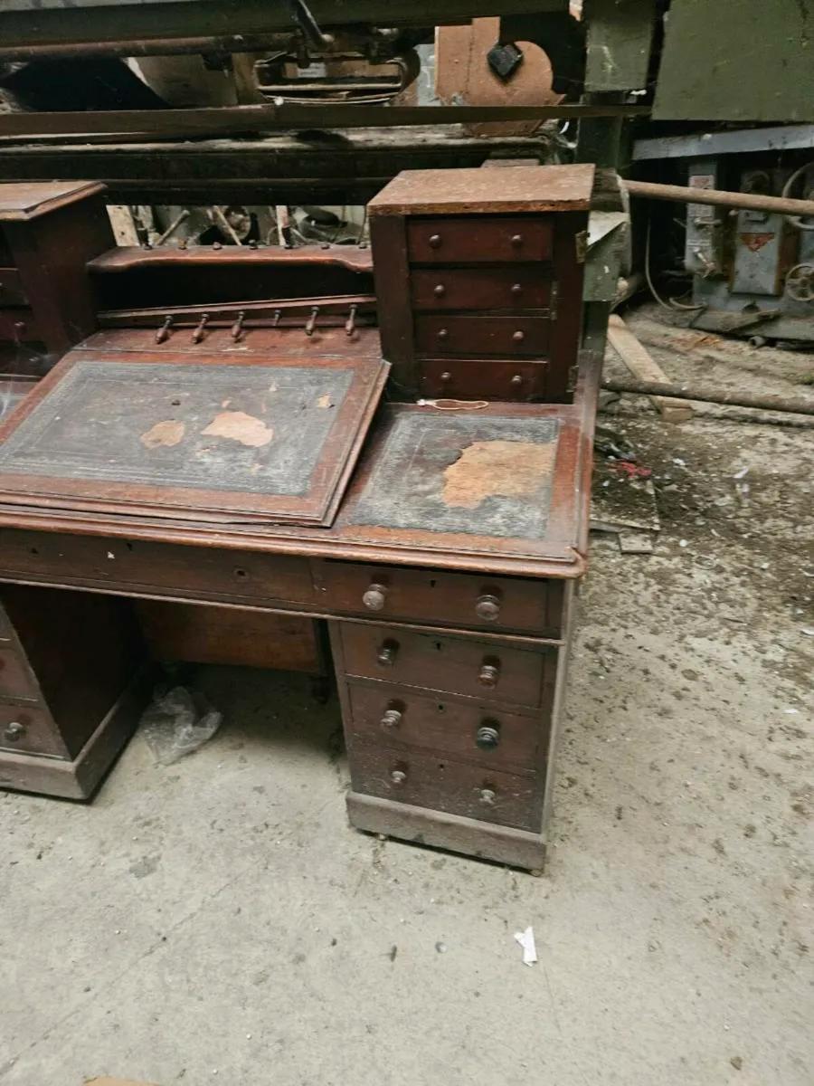 Vintage Antique Doctors Desk - Image 2