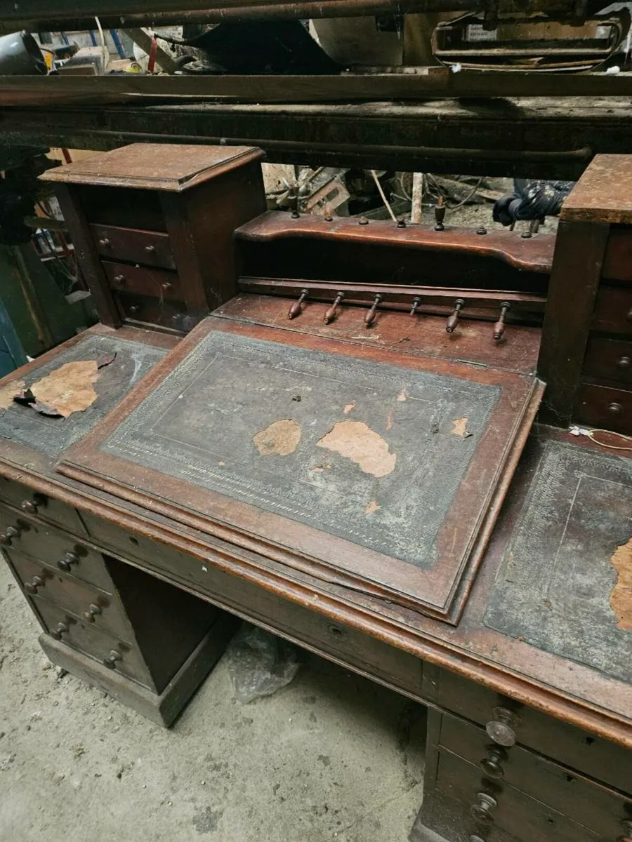 Vintage Antique Doctors Desk - Image 4
