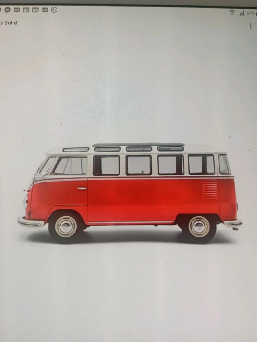 VW TI SAMBA RED /WHITE 1962  BUS 1-18 SCALE - Image 1