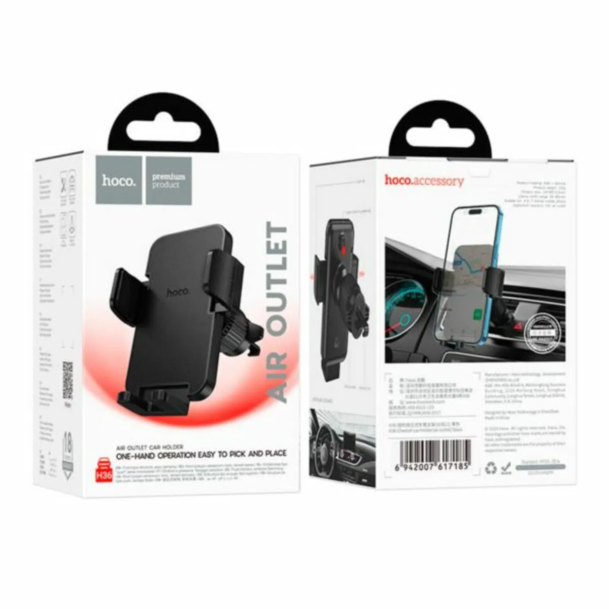 Hoco H36 Phone holder with vent hook - Image 2