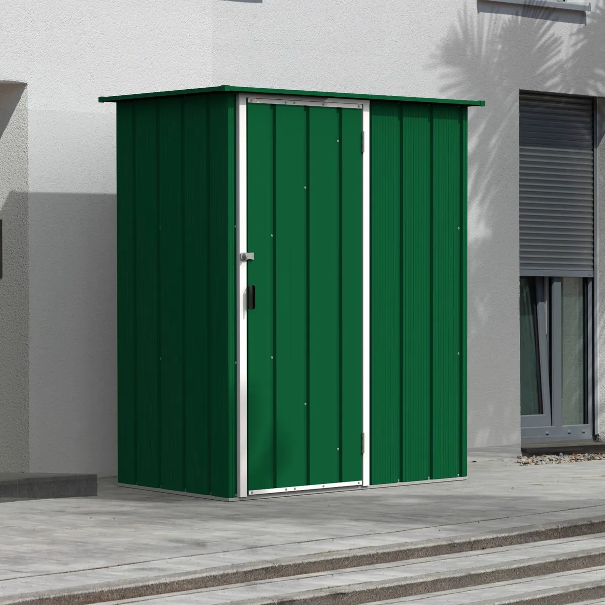 Easy-Store 5x3 Steel Garden Shed Green or Grey . - Image 3