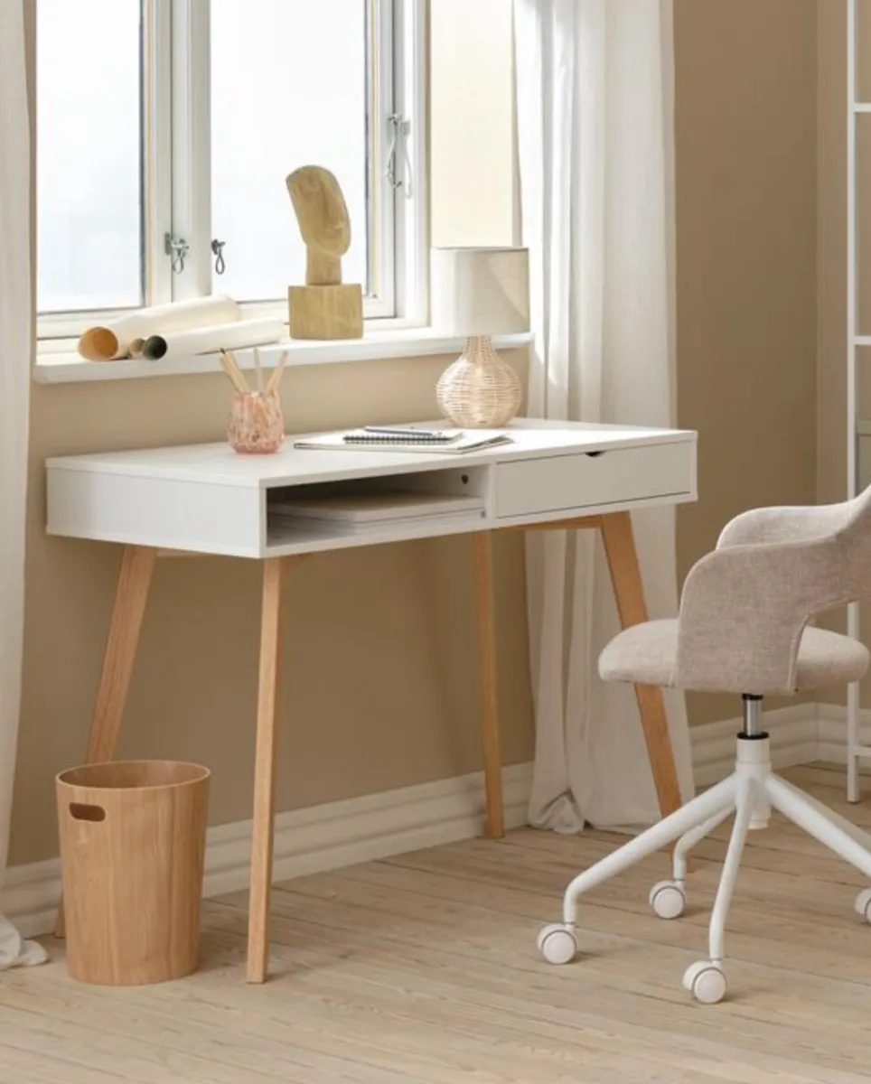 Desk Jysk TAMHOLT 50x100 white/natural - Image 4