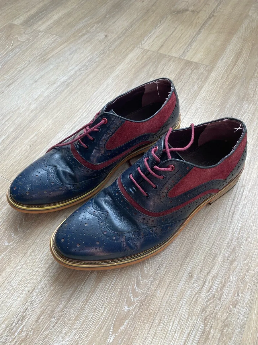 Men’s Navy and Wine dressy shoes - Image 1