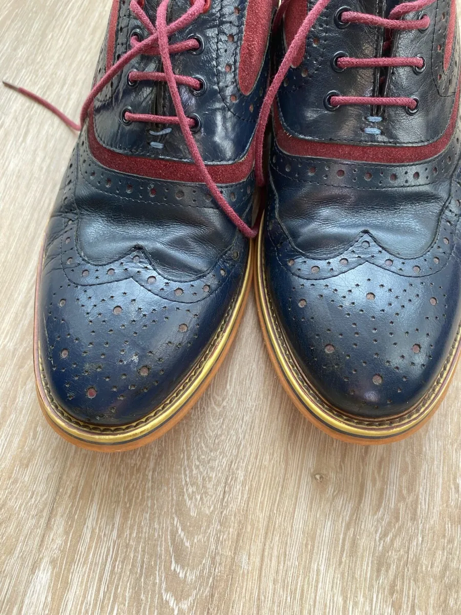 Men’s Navy and Wine dressy shoes - Image 4