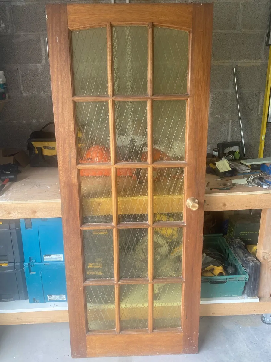 4 vintage teak interior doors - Image 2