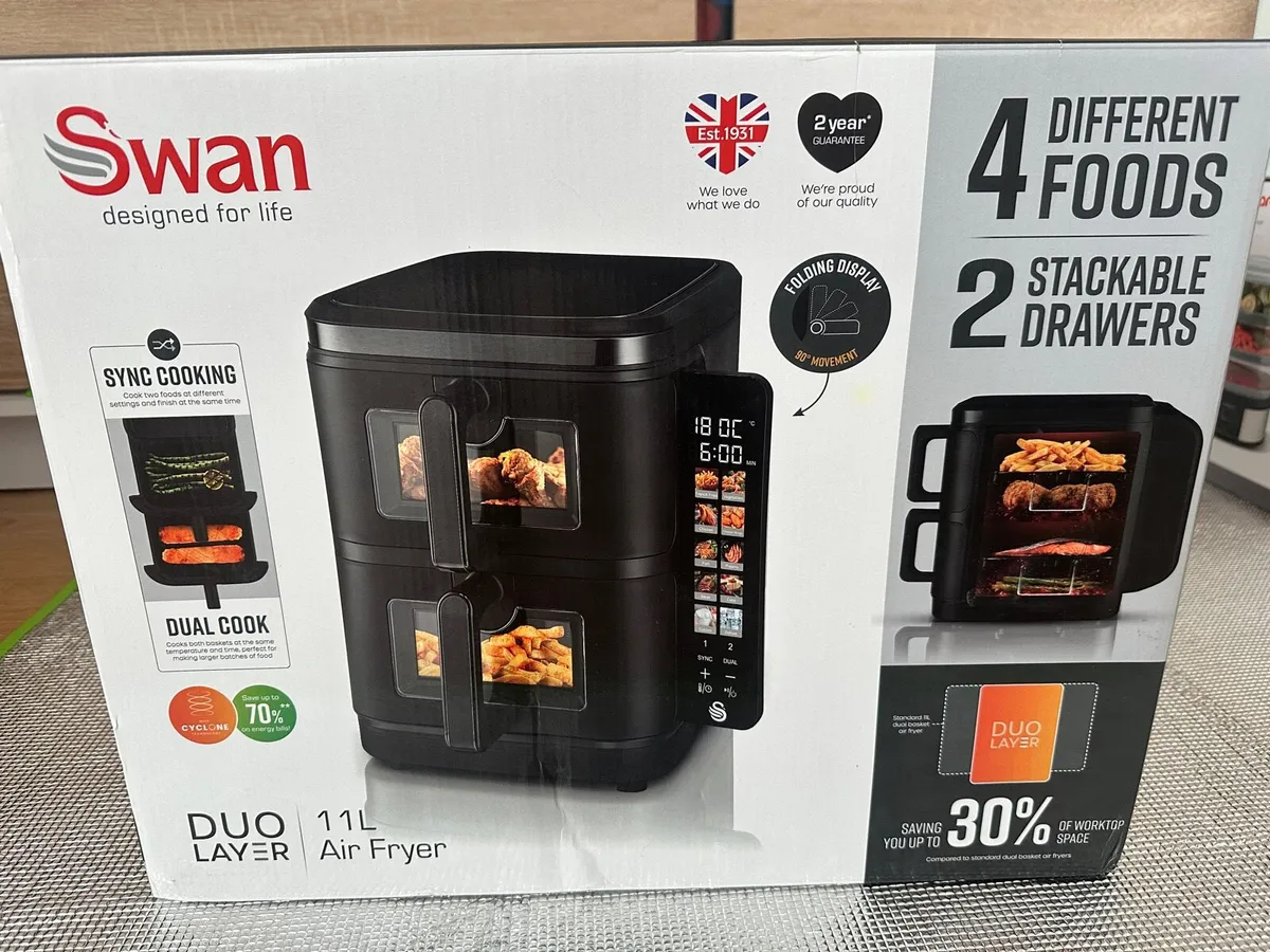 Swan Duo Layer AirFryer 11L - Image 1