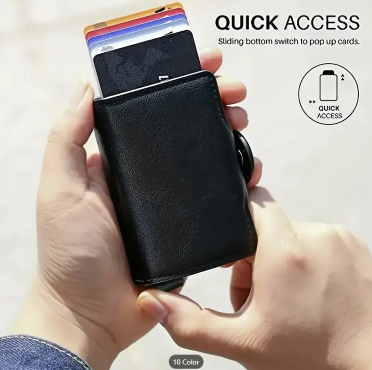 RFID Double Wallet Faux Leather - Image 1