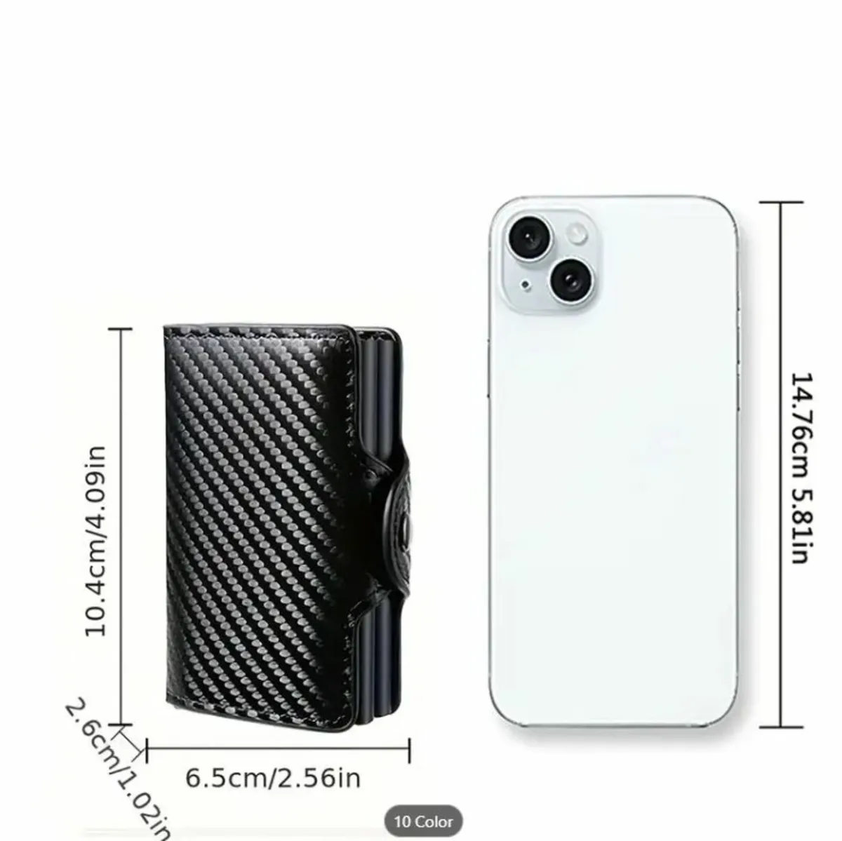 RFID Double Wallet Faux Leather - Image 2
