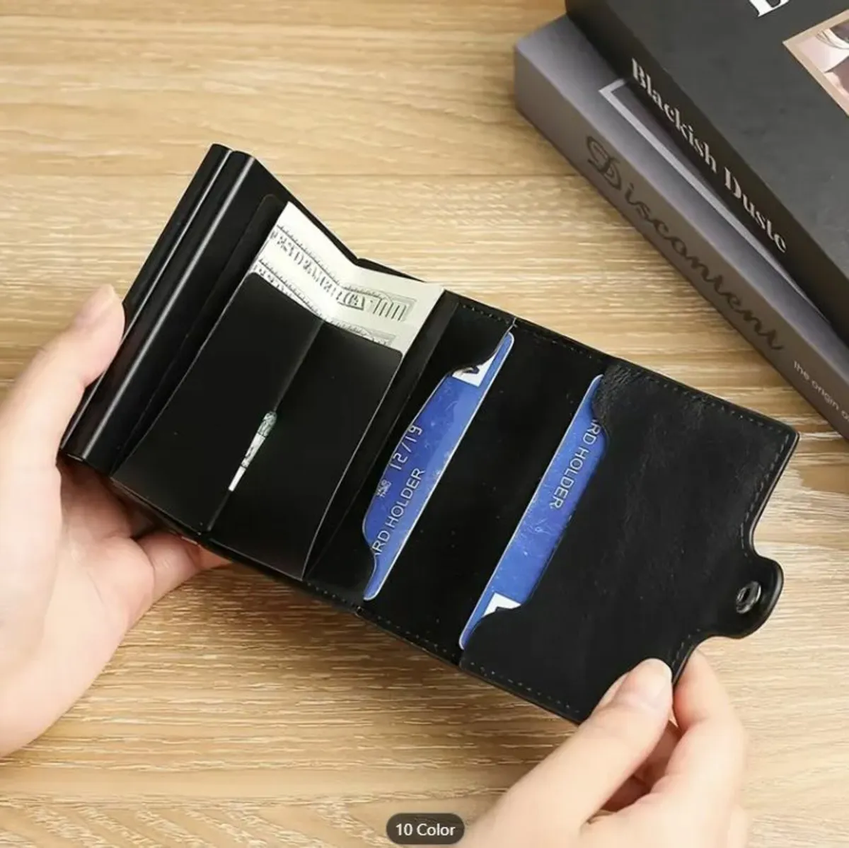 RFID Double Wallet Faux Leather - Image 4