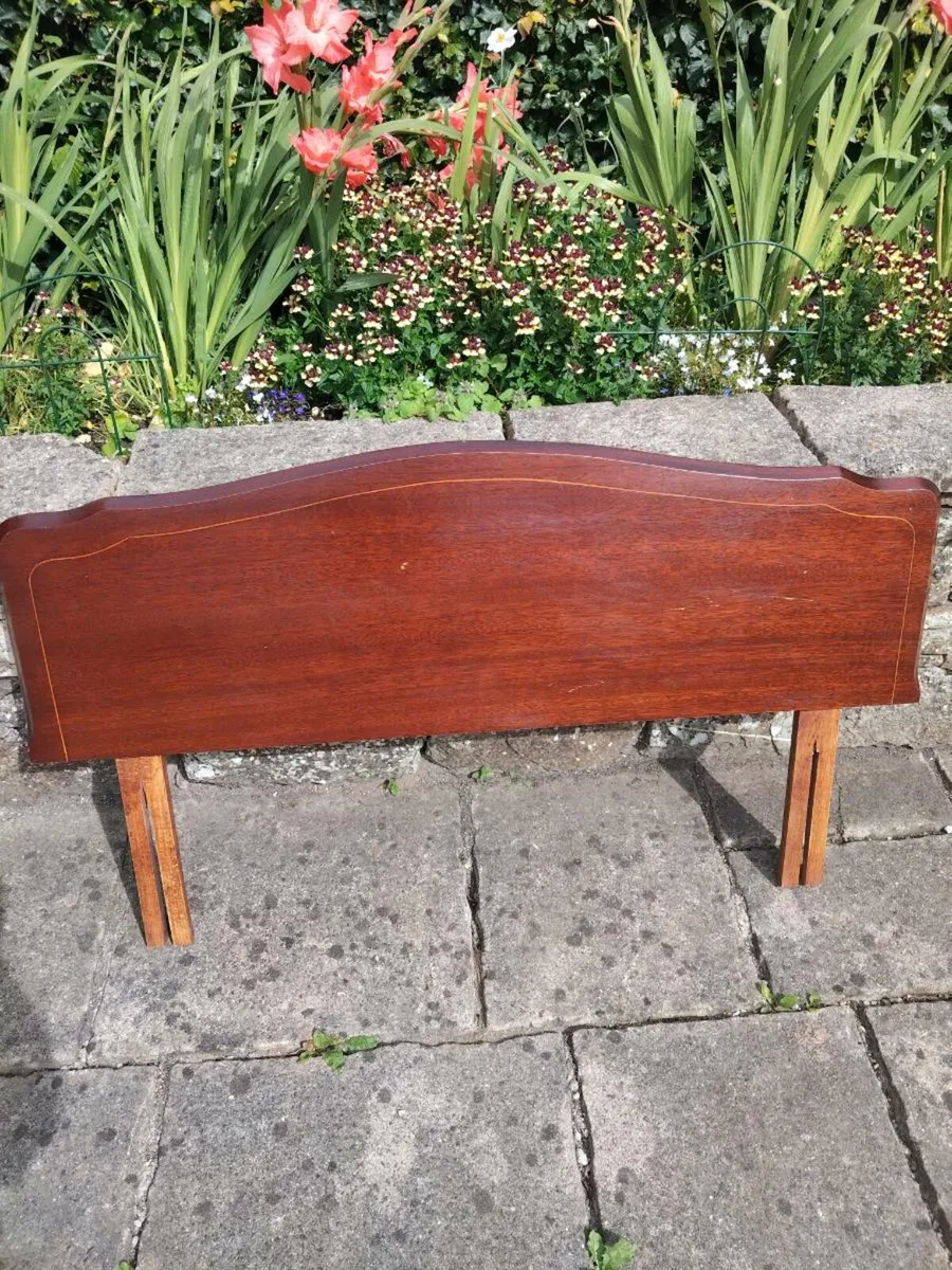 Inlaid Mahogany headboard - Image 1