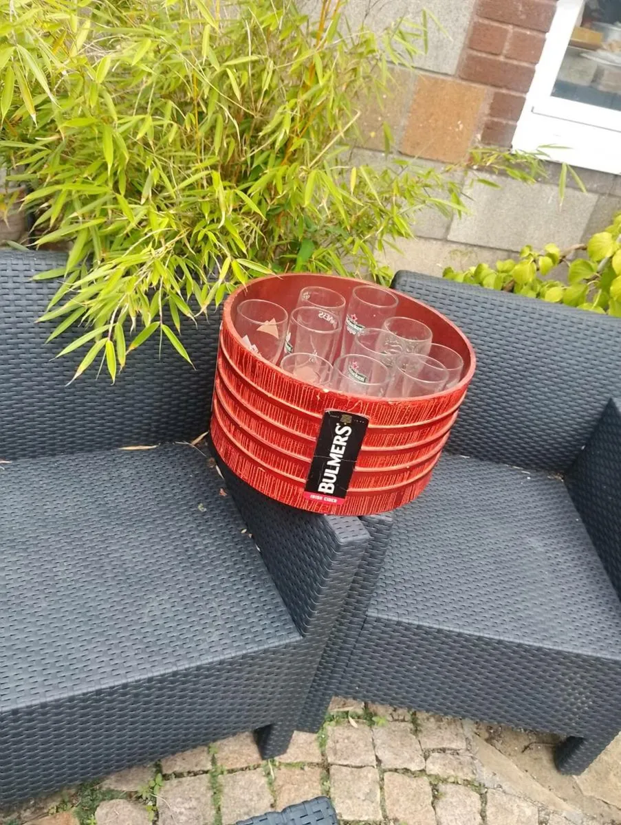 Bulmers ice bucket.. Heineken tray and glasses - Image 3